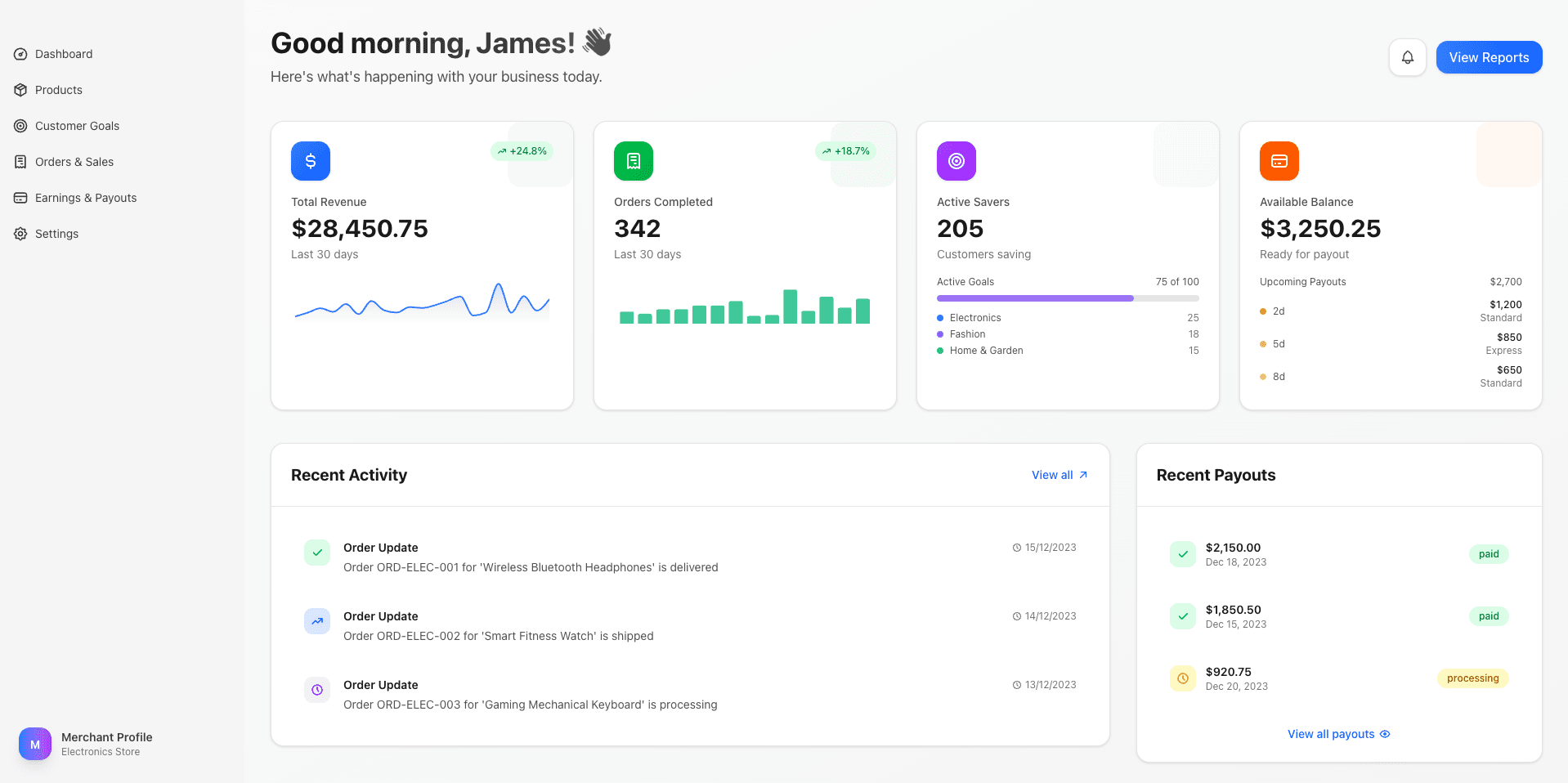 Merchant Dashboard